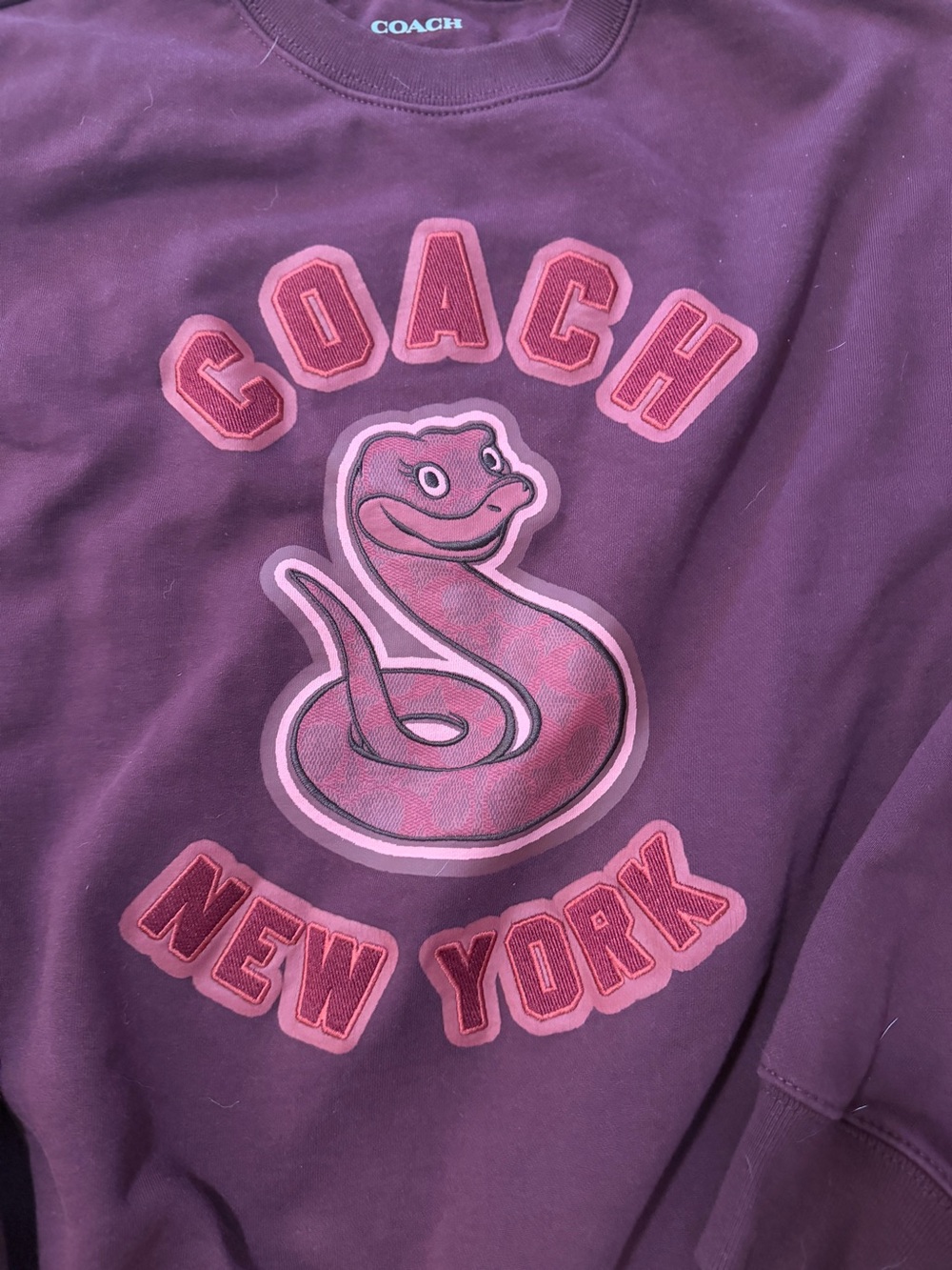 Coach Maroon Snake Sweatshirt women’s large crewneck - Picture 4 of 6
